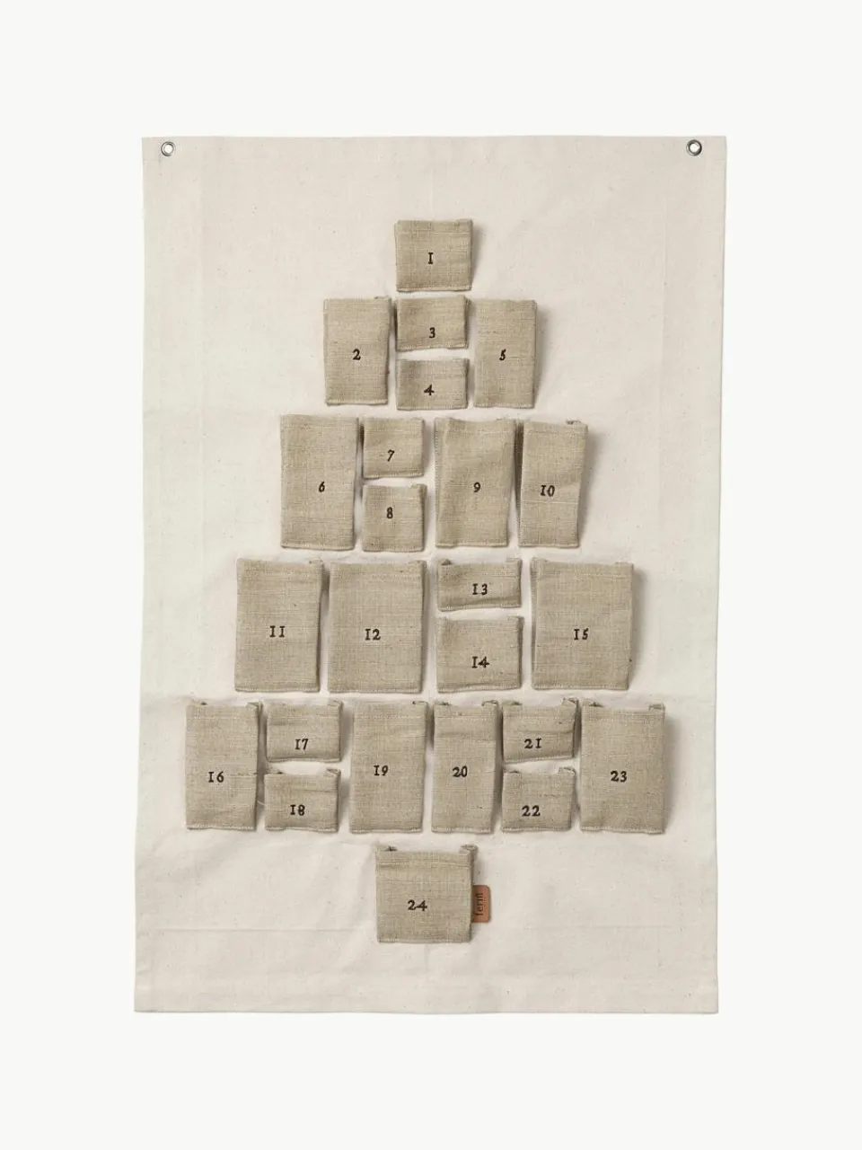 Adventskalender Pine van katoen en jute^ferm LIVING Online