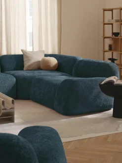 Afgeronde hoekmodule Wolke van teddy bouclé^Westwing Collection Online