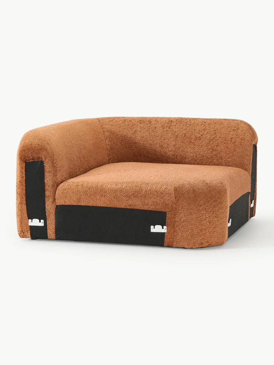 Afgeronde hoekmodule Wolke van teddy-bouclé^Westwing Collection Hot
