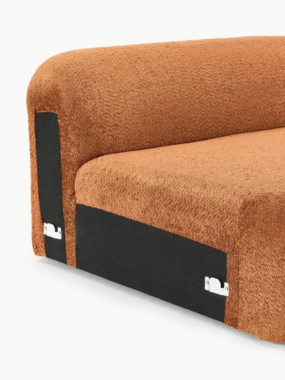 Afgeronde hoekmodule Wolke van teddy-bouclé^Westwing Collection Hot