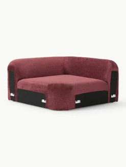 Afgeronde hoekmodule Wolke van teddy-bouclé^Westwing Collection Fashion