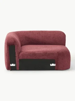 Afgeronde hoekmodule Wolke van teddy-bouclé^Westwing Collection Fashion