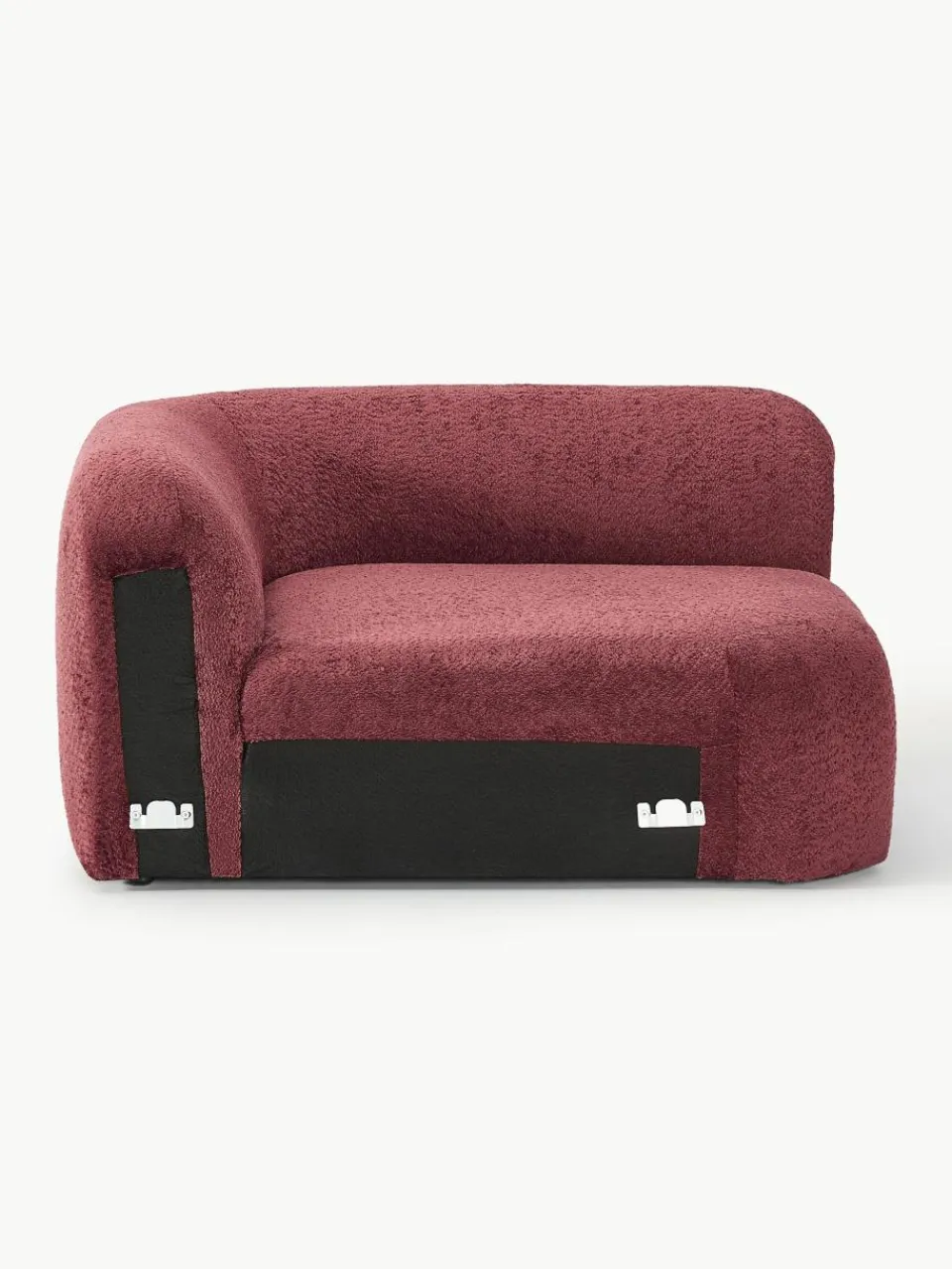 Afgeronde hoekmodule Wolke van teddy-bouclé^Westwing Collection Fashion