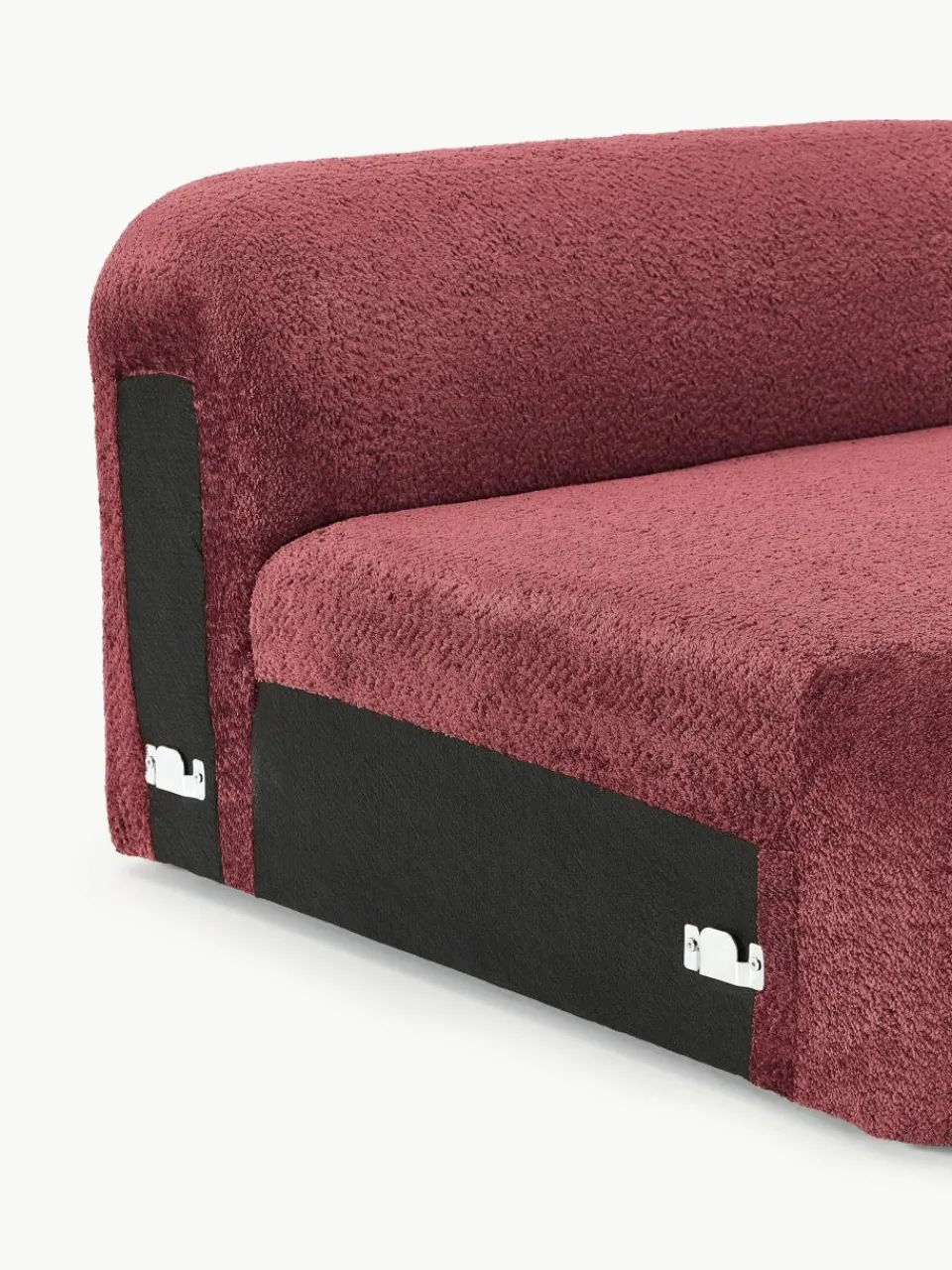 Afgeronde hoekmodule Wolke van teddy-bouclé^Westwing Collection Fashion