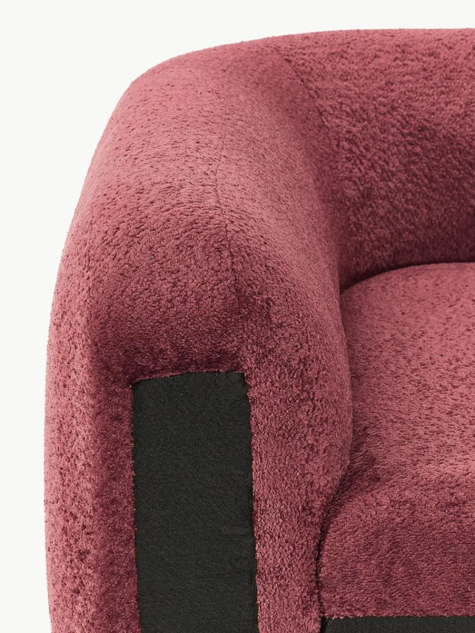 Afgeronde hoekmodule Wolke van teddy-bouclé^Westwing Collection Fashion
