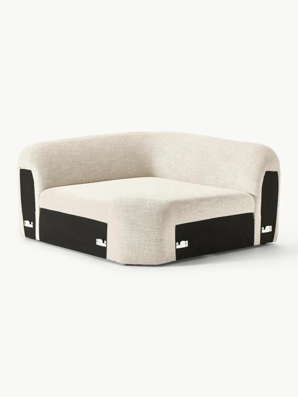 Afgeronde hoekmodule Wolke van bouclé^Westwing Collection Outlet