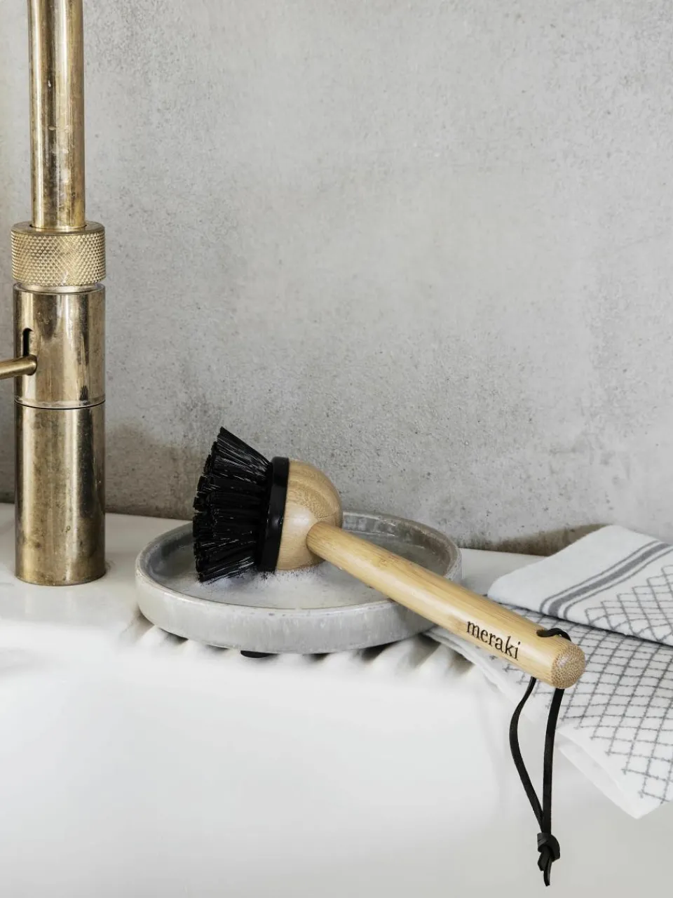 Afwasborstel Clean van bamboehout^Meraki Sale