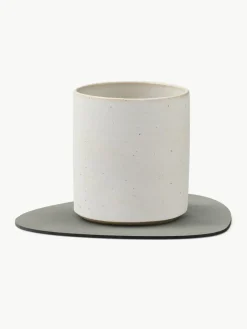 Asymmetrische leren placemats Curve, 4 stuks^LIND DNA Hot