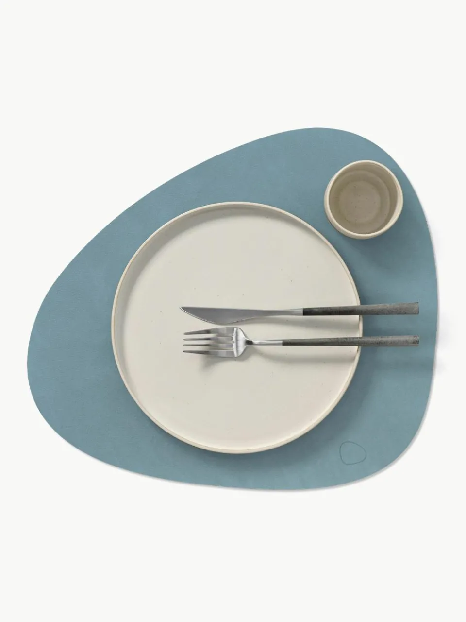 Asymmetrische leren placemats Curve, 4 stuks^LIND DNA Online
