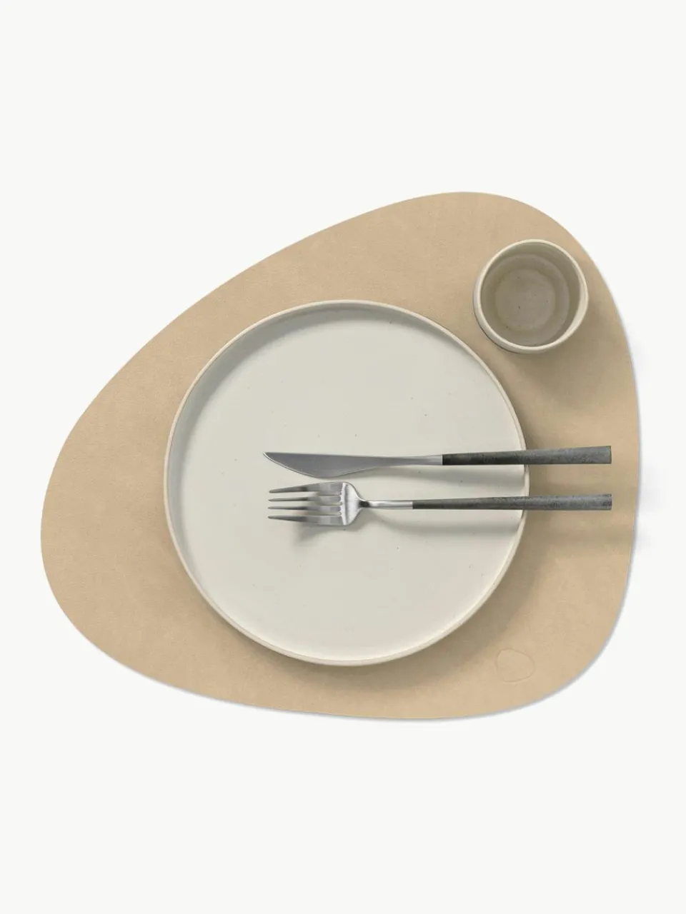 Asymmetrische leren placemats Curve, 4 stuks^LIND DNA Best