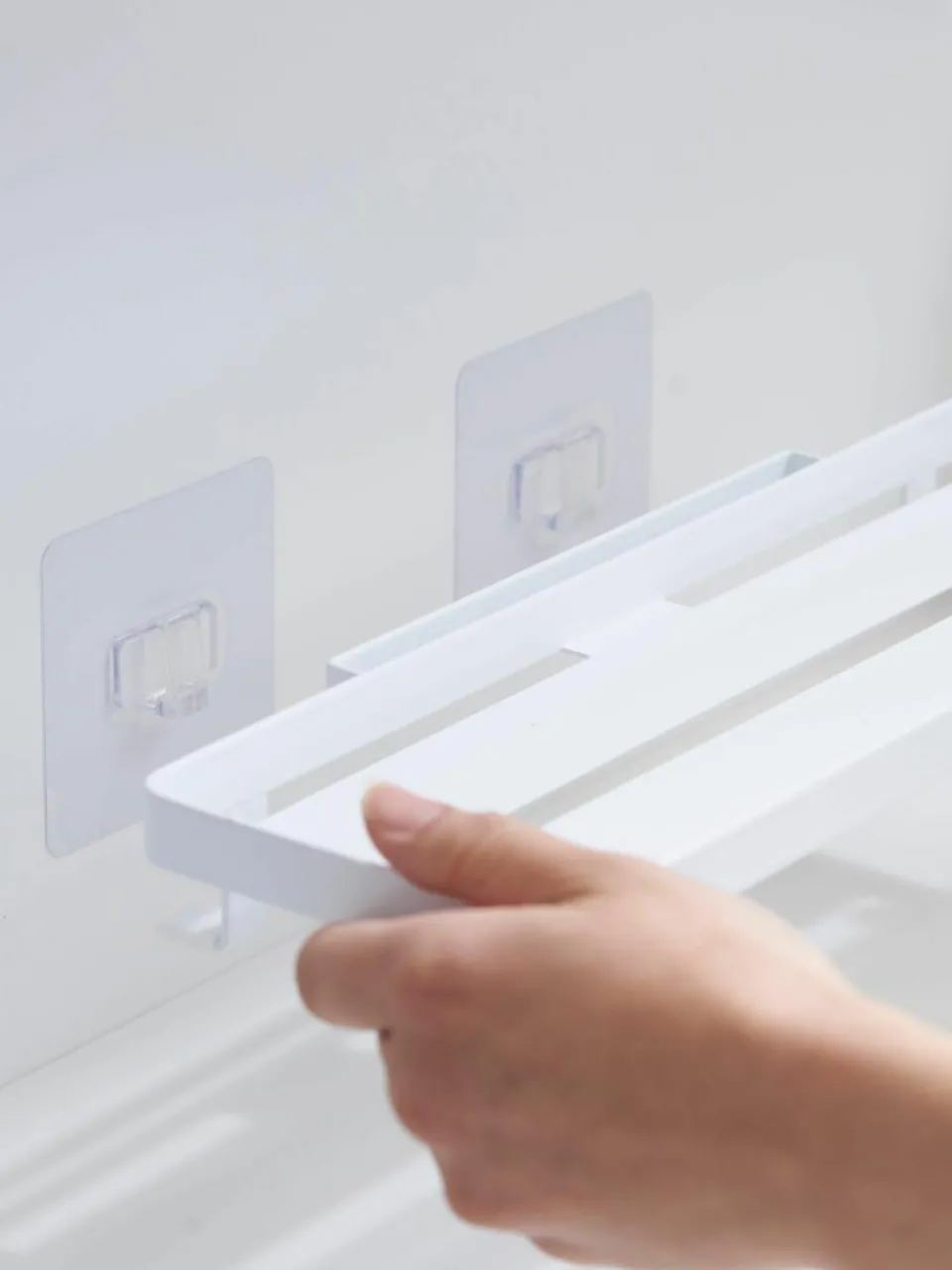 Badkamer dienblad met zelfklevende haken^Yamazaki Online