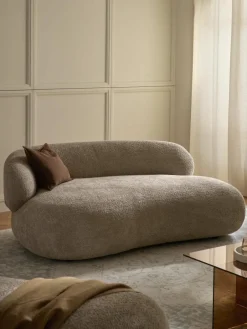 Bank Alba (2-zits) uit teddy bouclé^Westwing Collection Online