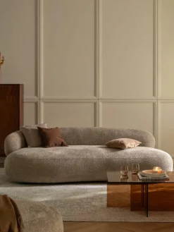 Bank Alba (3-zits) uit teddy bouclé^Westwing Collection New