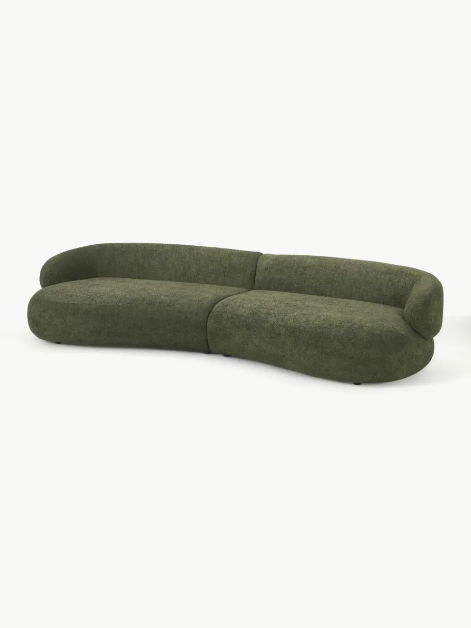 Bank Alba (4-zits) uit teddy-bouclé^Westwing Collection Hot