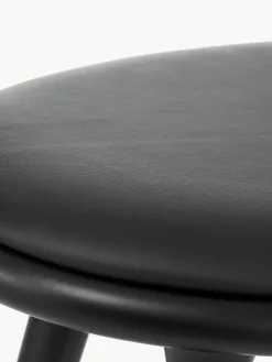 Barkruk High Stool van beukenhout en leer^Mater Best