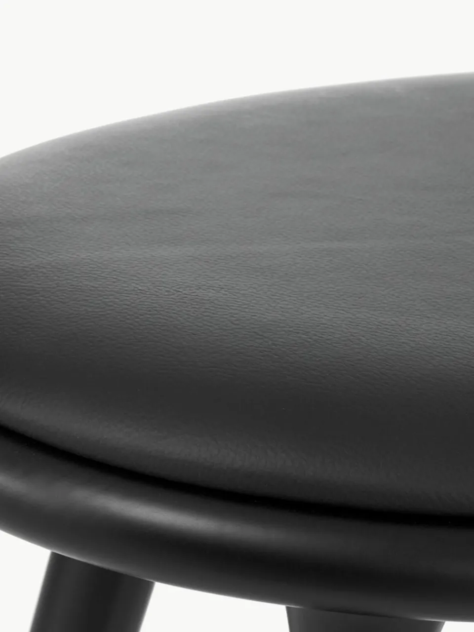 Barkruk High Stool van beukenhout en leer^Mater Best