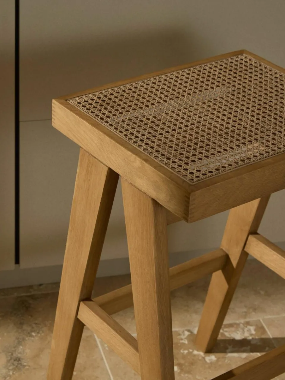 Barkruk Sissi met Weens vlechtwerk^Westwing Collection New
