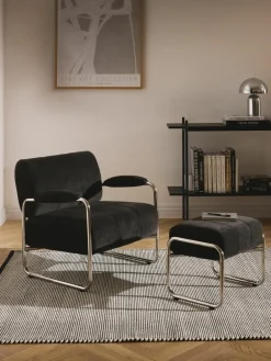 Beklede poef Marcel^Westwing Collection Online