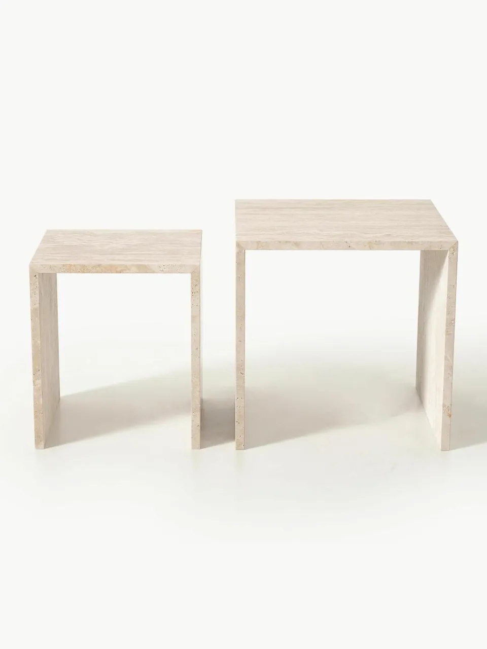 Bijzettafel Varu uit travertijn, 2-delig^blomus Sale