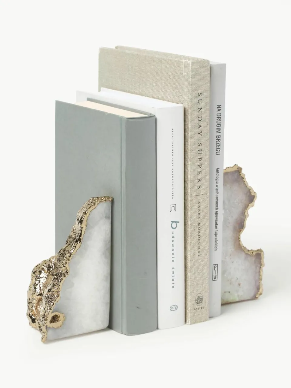 Boekensteunen Sedona van kwarts, set van 2^Westwing Collection Clearance