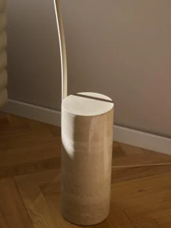 Booglamp Cora met travertijn voet^Westwing Collection Sale