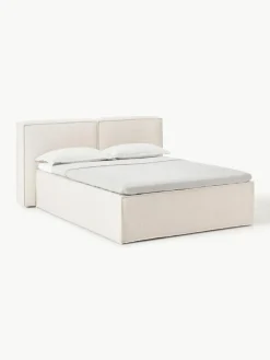 Bouclé boxspring bed Lennon^Westwing Collection Sale