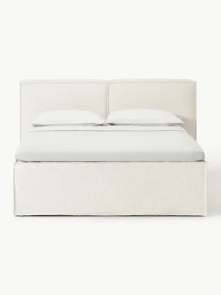 Bouclé boxspring bed Lennon^Westwing Collection Sale