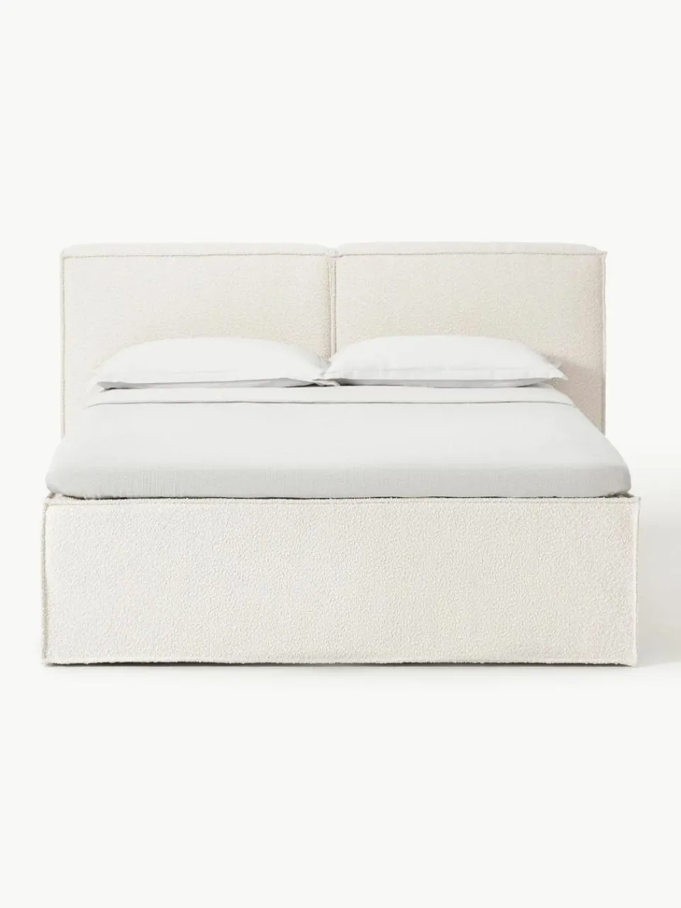 Bouclé boxspring bed Lennon^Westwing Collection Sale