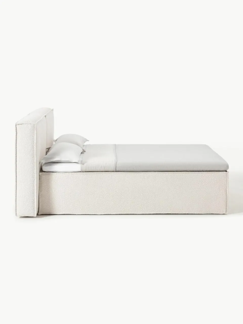 Bouclé boxspring bed Lennon^Westwing Collection Sale