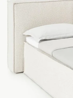Bouclé boxspring bed Lennon^Westwing Collection Sale