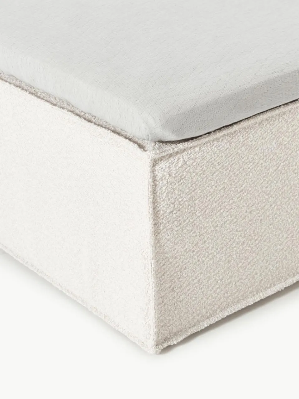 Bouclé boxspring bed Lennon^Westwing Collection Sale