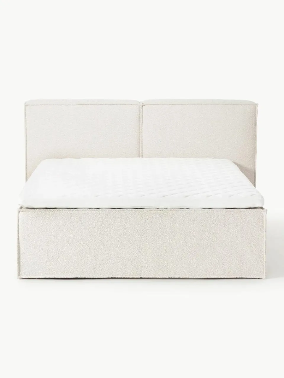 Bouclé boxspring bed Lennon^Westwing Collection Sale
