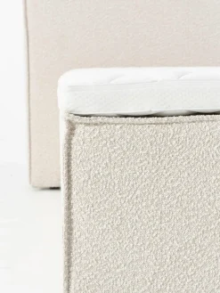 Bouclé boxspring bed Lennon^Westwing Collection Sale