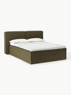 Bouclé boxspring bed Lennon^Westwing Collection Outlet