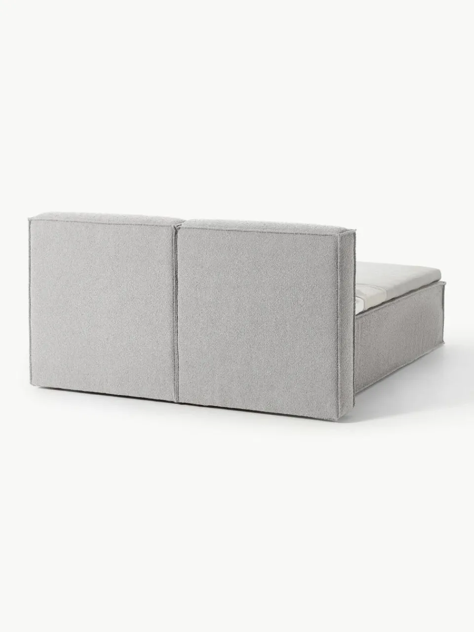 Bouclé boxspring bed Lennon^Westwing Collection Fashion