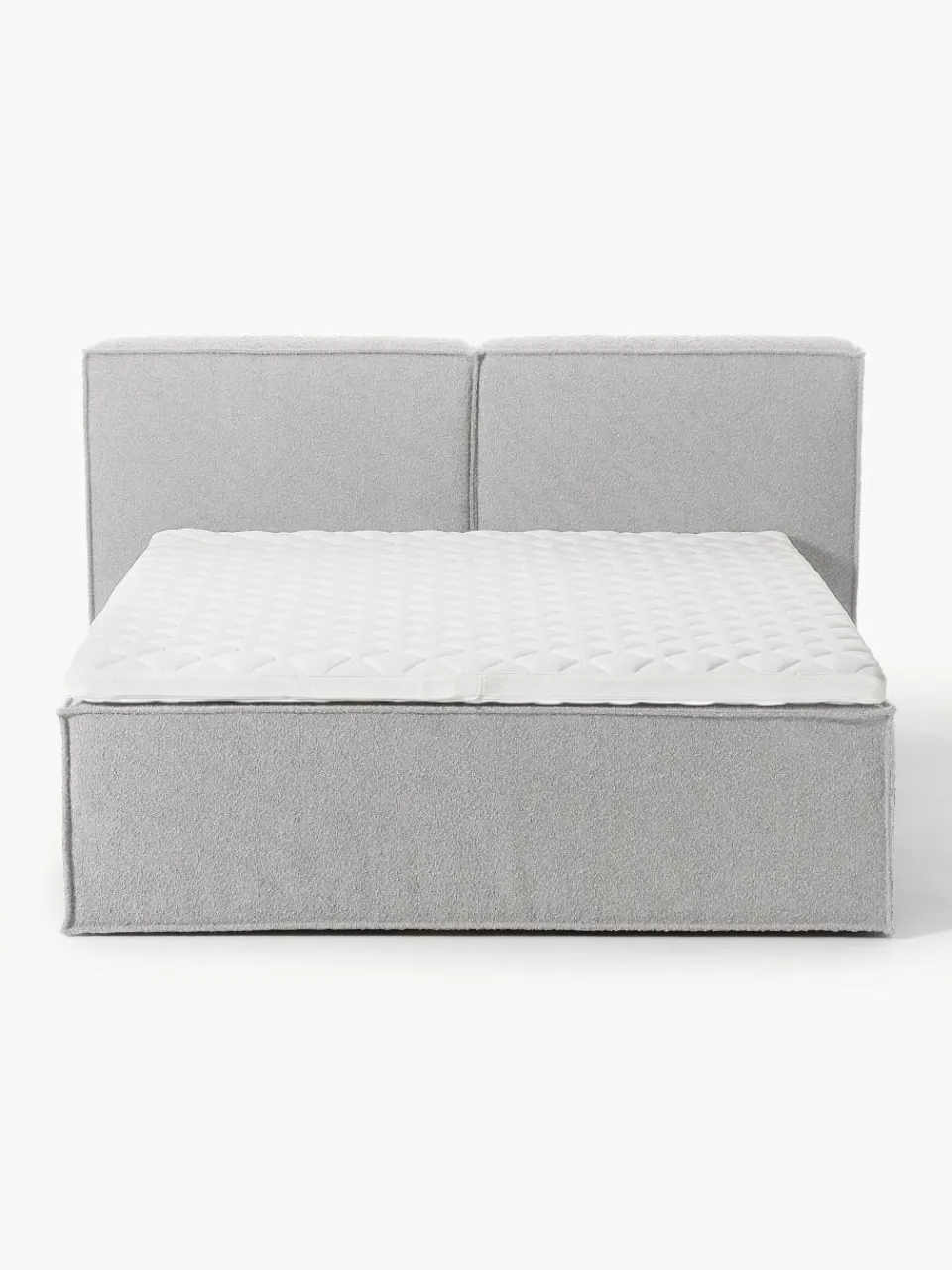 Bouclé boxspring bed Lennon^Westwing Collection Fashion