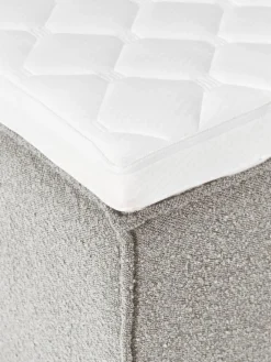 Bouclé boxspring bed Lennon^Westwing Collection Fashion