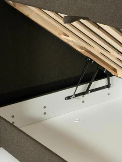 Bouclé boxspring bed Perla met opbergruimte^Westwing Collection Sale
