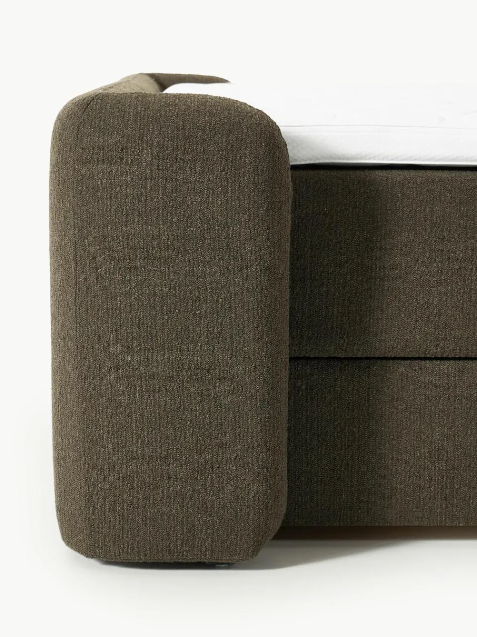 Bouclé boxspring bed Perla met opbergruimte^Westwing Collection Sale