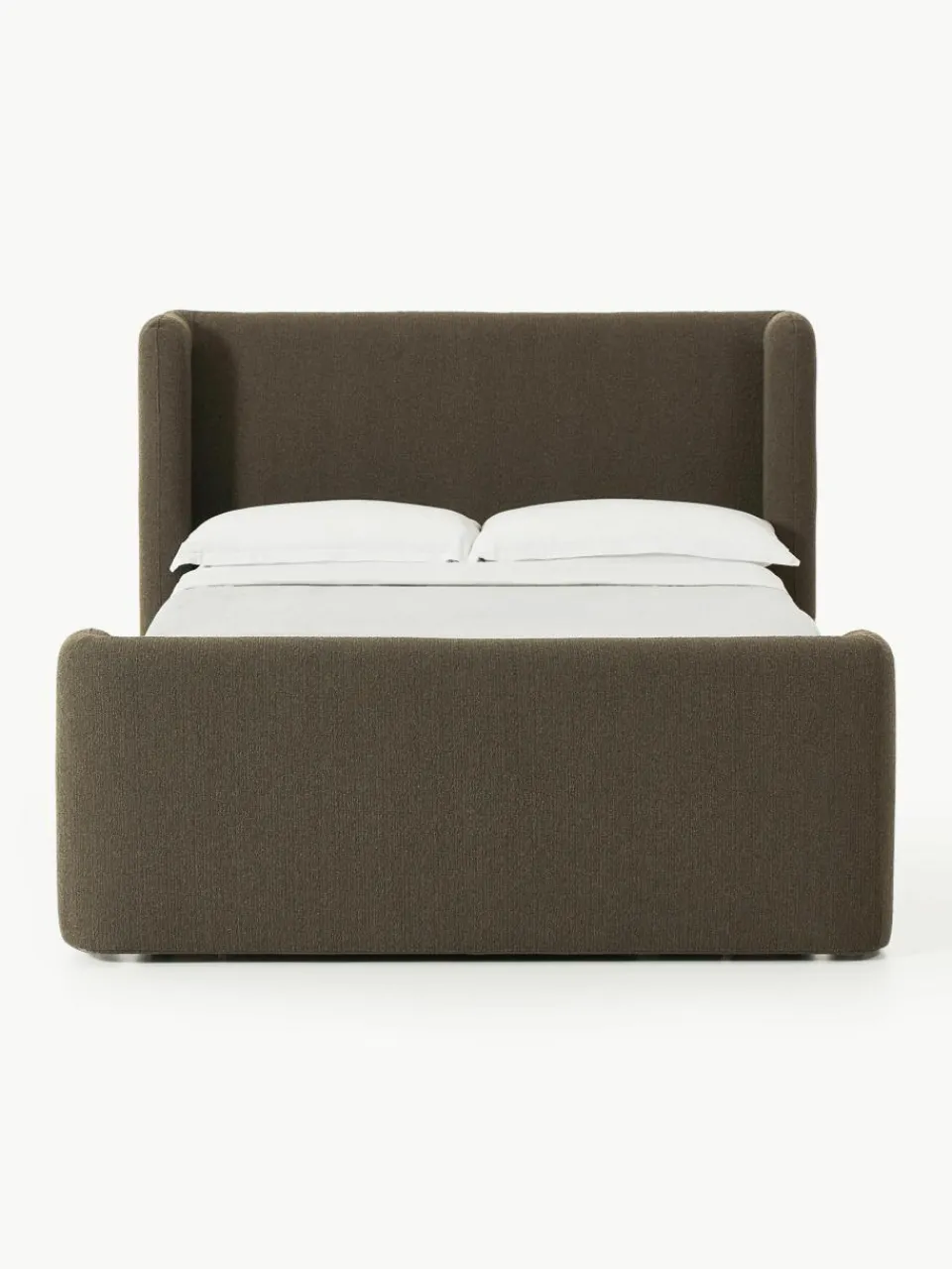Bouclé boxspring bed Perla met opbergruimte^Westwing Collection Sale