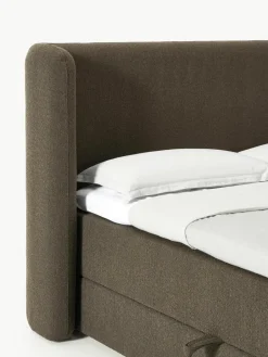 Bouclé boxspring bed Perla met opbergruimte^Westwing Collection Sale