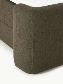 Bouclé boxspring bed Perla met opbergruimte^Westwing Collection Sale