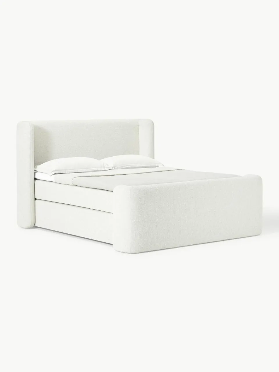 Bouclé boxspring bed Perla^Westwing Collection Online
