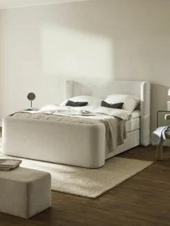 Bouclé boxspring bed Perla^Westwing Collection Online