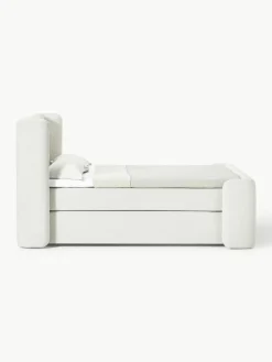 Bouclé boxspring bed Perla^Westwing Collection Online