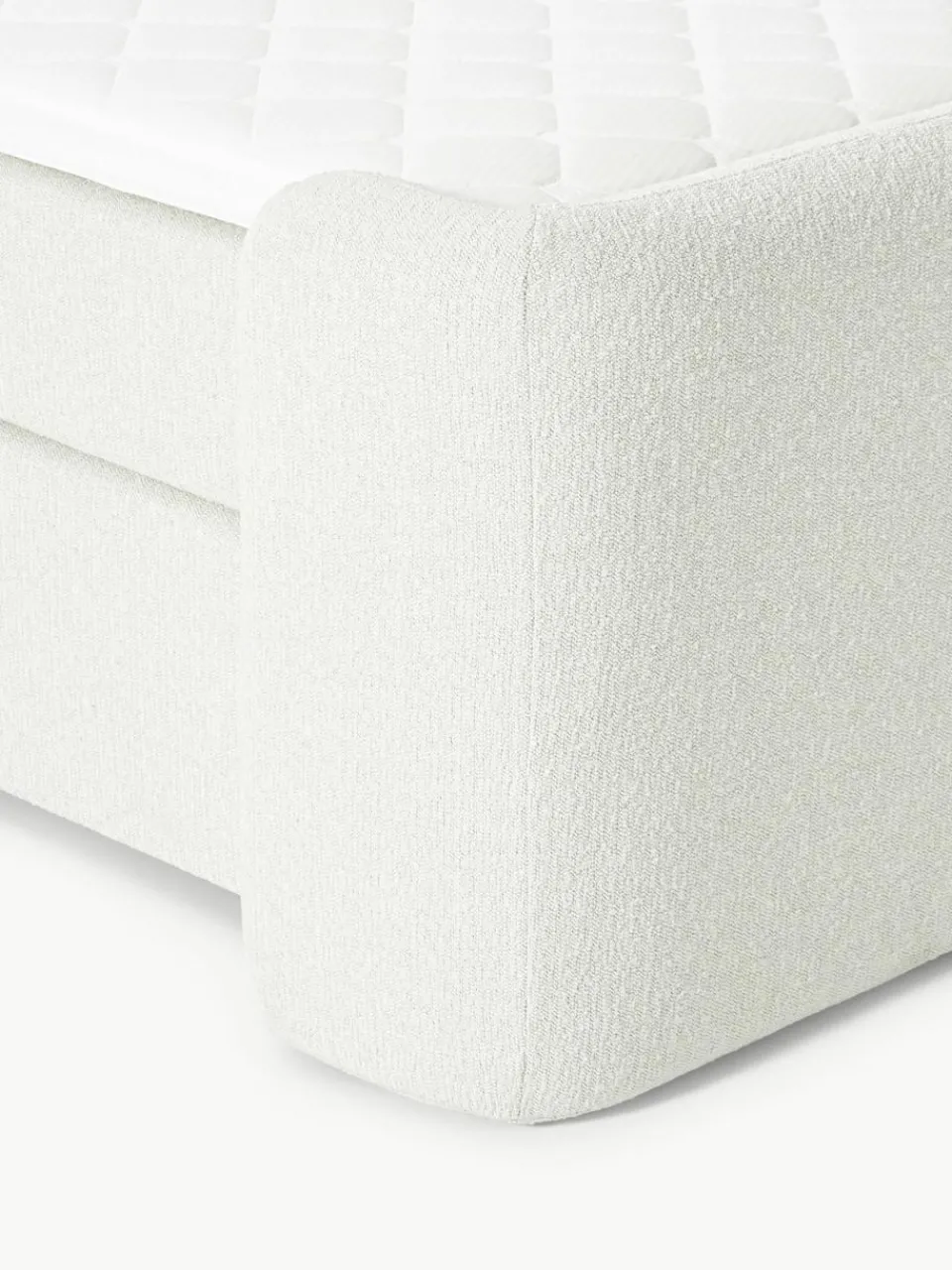 Bouclé boxspring bed Perla^Westwing Collection Online