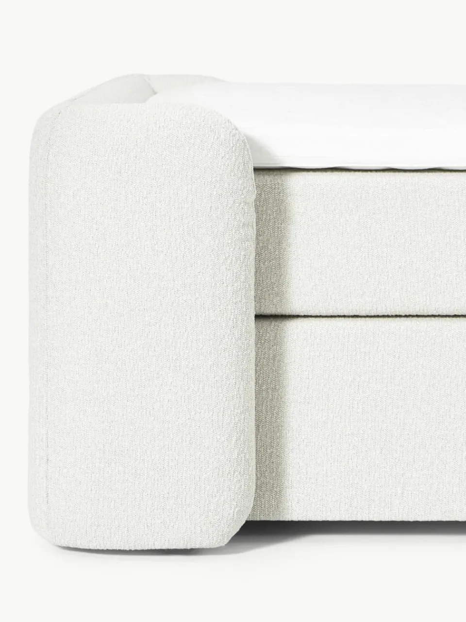Bouclé boxspring bed Perla^Westwing Collection Online