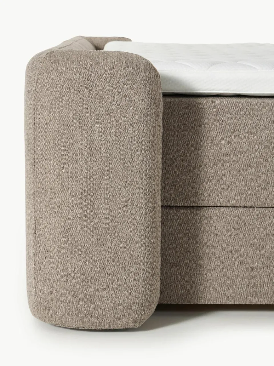 Bouclé boxspring bed Perla met opbergruimte^Westwing Collection Clearance
