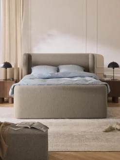 Bouclé boxspring bed Perla met opbergruimte^Westwing Collection Clearance