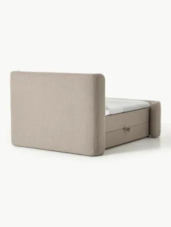Bouclé boxspring bed Perla met opbergruimte^Westwing Collection Clearance